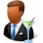 Occupations Bartender Male Dark Icon